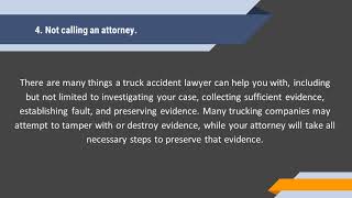 9 Things To Avoid After A Truck Accident To Successfully Recover Damages