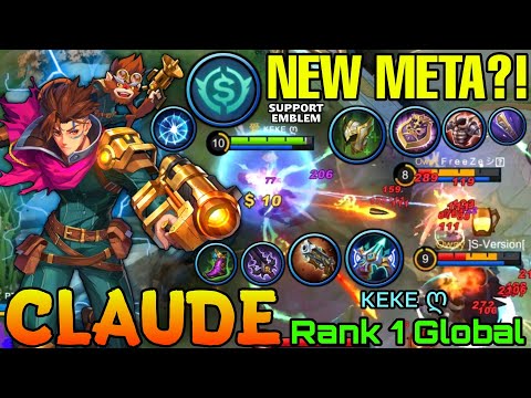100% MONSTER Claude NEW META with Support Emblem? - Top 1 Global Claude by ᴋᴇᴋᴇ ღ - Mobile Legends