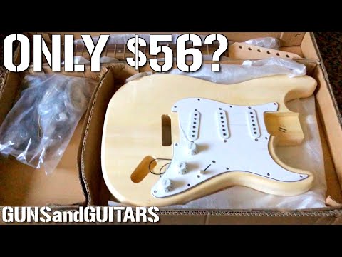 You DON'T need to be rich to build an AWESOME GUITAR from a kit! ($56 strat kit review)