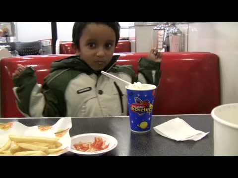 Ridwan enjoys (super happy) Icecream Shake