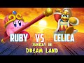 SoothingRuby Staff Vs Celica King Dedede Kirby Fighters 2 Sunday In Dream Land 3