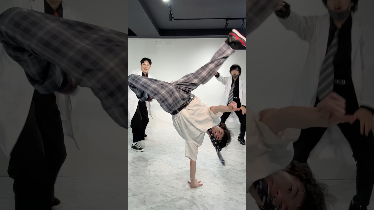 【即興】オタクがYUBINOWAと『罪と罰』踊ってみた【コラボ】 #shorts #tutting #fingertutting #breakdance @YUBINOWACh