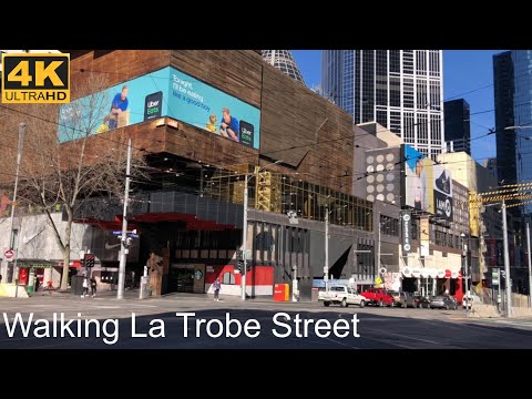 Walking La Trobe Street | Lockdown 6.2 | Melbourne Australia | 4K UHD
