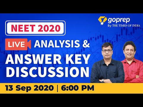 NEET 2020 Paper Analysis | NEET 2020 Question Paper, NEET 2020 Answer Key | Expected Cutoff | Goprep Video