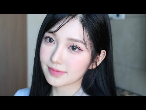 요즘 내가 하는 청순한 데일리 핑크 메이크업과 깻잎머리 GRWM💓