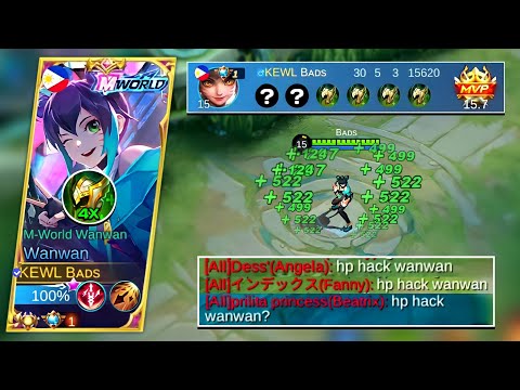 4x GUARDIAN HELMET ON WANWAN? - ENEMY SAID I'M HACKER🤭 ( Must Watch ) - MLBB