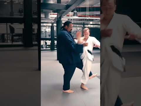 Aikido defense against front kick - Steven Seagal Is LETHAL  #short #aikido #aikikai