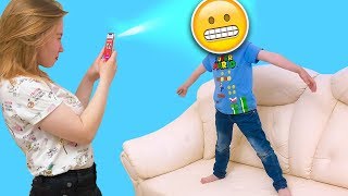 ЧЕЛЛЕНДЖ ПОЙМАЙ СМАЙЛИКИ! Для Детей kids children
