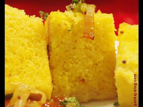 Khaman - Savory Chickpea Flour Cake