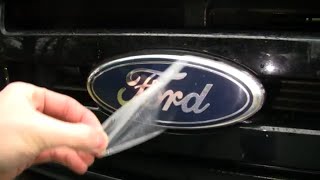 How to REPLACE a FADED FORD EMBLEM (front grill)