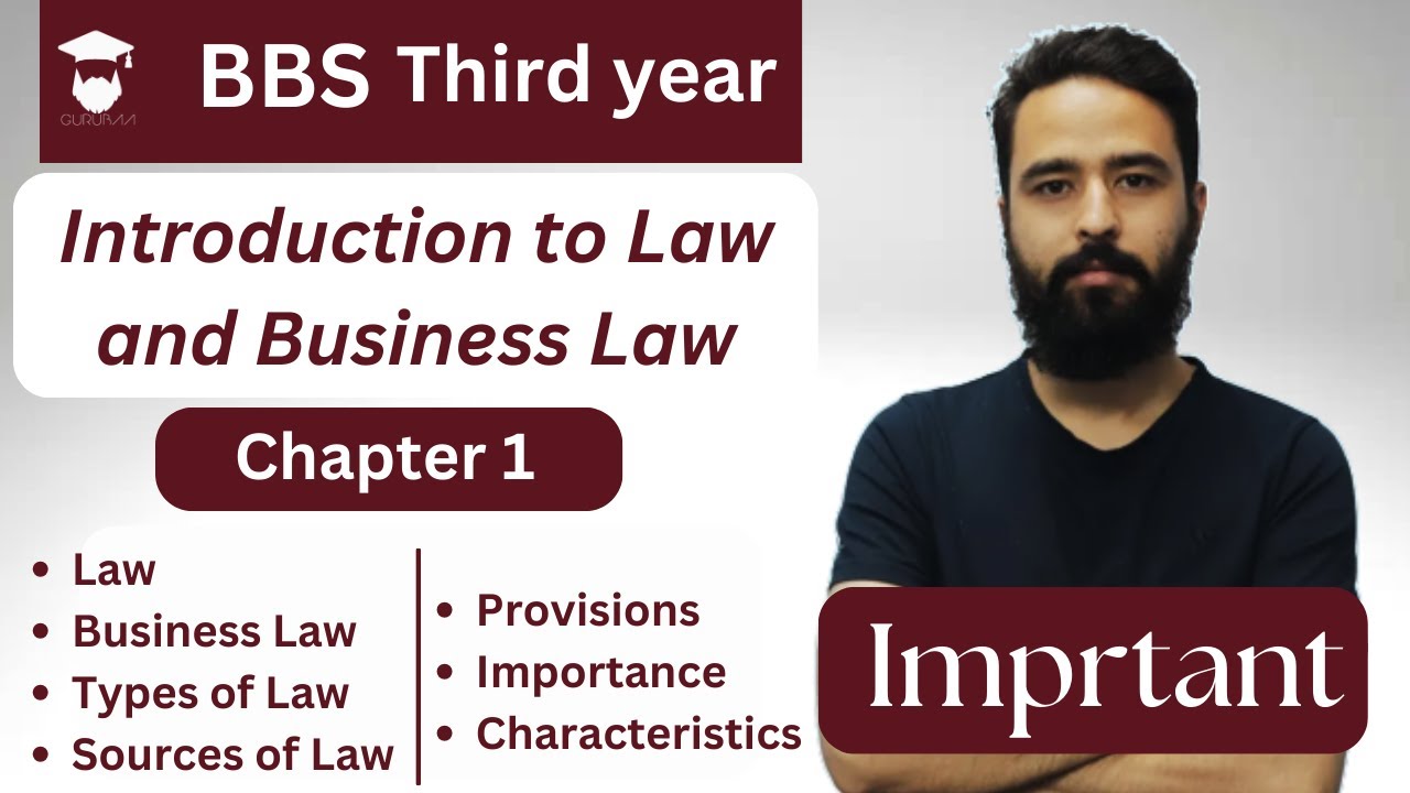 Business Law in Nepali || BBS 3rd year || Unit 1 || Meaning of Law | Types, Characteristics, Sources