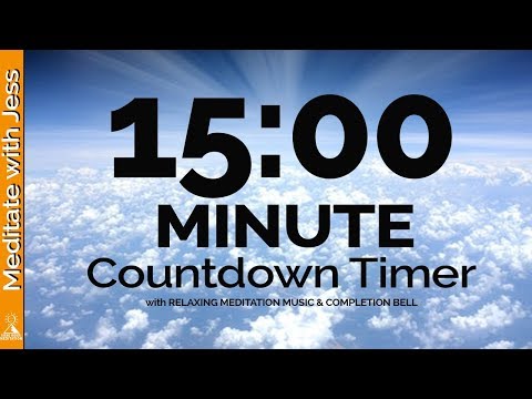 15 Minute MEDITATION Countdown Timer QUIET YOUR MIND with Relaxing Music & Completion Bell