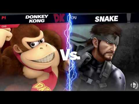 Super Smash Bros. Ultimate - 1vs1 with CPU9 (Donkey Kong - Snake)