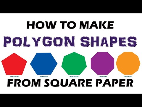 How to make Polygon Shapes from square paper | Pentagon | Hexagon | Heptagon | Octagon | Decagon |A4