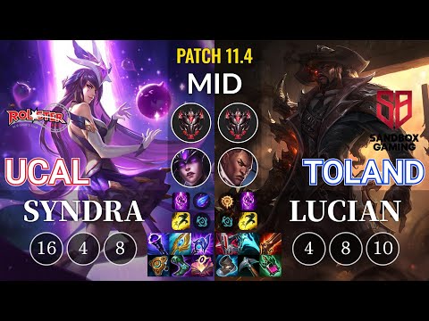KT Ucal Syndra vs SB.A TolanD Lucian Mid - KR Patch 11.4