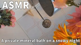 Hiding in the bathroom on a snowy night, let's take a super comfortable skin-nourishing bath!!!