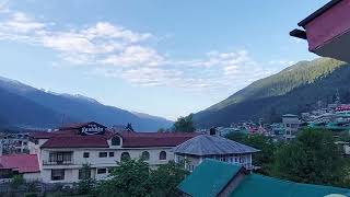 Beautiful morning View from Hotel Snow line, Manali, Himachal Pradesh 