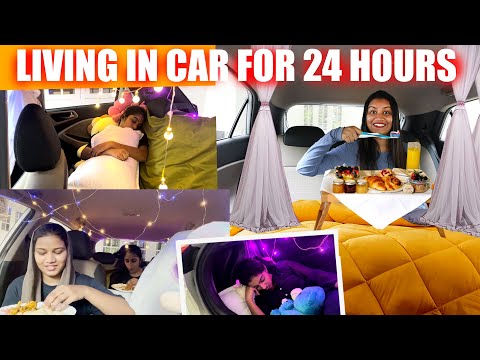 LIVING 24 HOURS IN A CAR 🚗 CHALLENGE 😂 | ഒരു ദിവസം മുഴുവൻ കാറിൽ | PULLOTHI