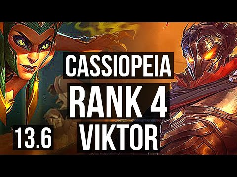 CASSIOPEIA vs VIKTOR (MID) | Rank 1 Cassio, Rank 4, 15/3/6, Legendary | KR Challenger | 13.6