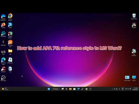 Como adicionar o estilo de referência APA 7ª edição ao MS Word?