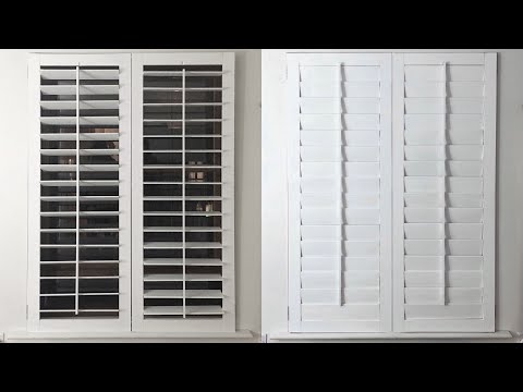 Part of a video titled DIY | HOW TO MAKE PLANTATION SHUTTERS FROM SCRATCH!