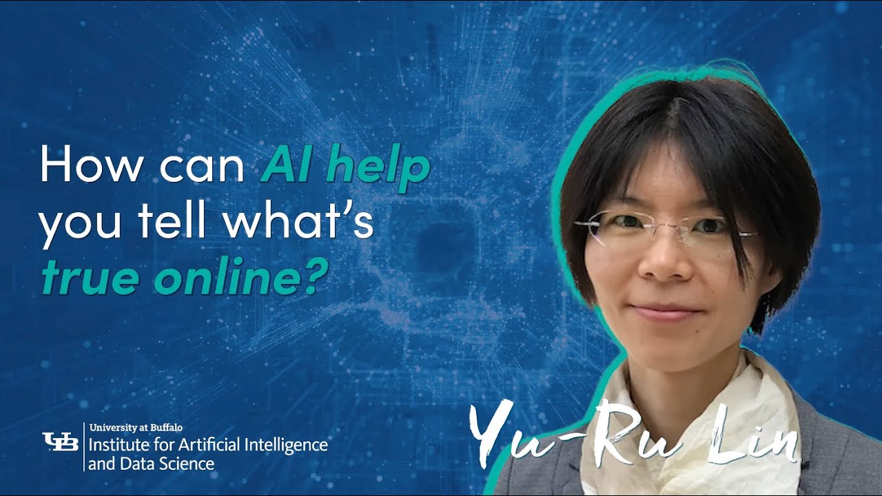 Video of Yu-Ru Lin giving a presentation on "AI in the Battle Against Falsehoods