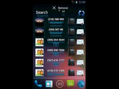 Contacts in a list widget Video