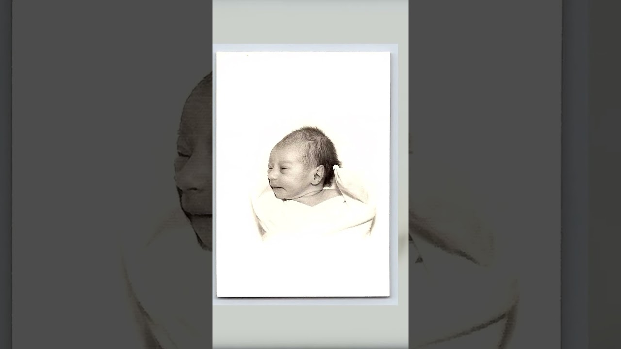Vintage Baby Portrait, Gelatin Silver Print, 2.43 × 3.47 inches, 1960s Video