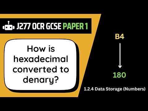 Hexadecimal to Denary | 2.4 | OCR GCSE Computer Science | J277