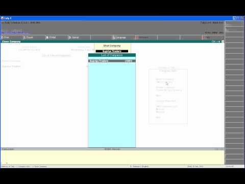 4. Selecting and shutting company in tally