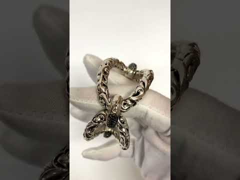 Charles Krypell 14K/925 White Gold + Colored Diamond 3.40 ct Link Bracelet video