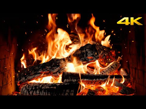 🔥 COZY Burning FIREPLACE (12 Hours) with WARM Hearth SOUNDS and Evening SILENCE to Reduce STRESS