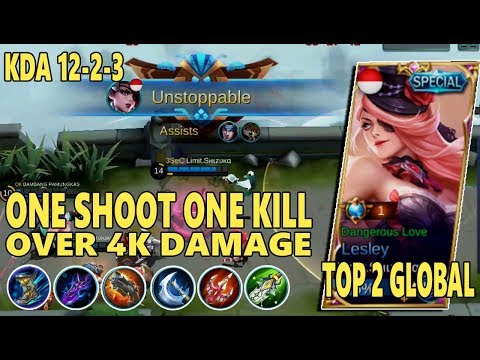 One Shoot One Kill, Lesley Truly Insane Damage - Top 2 Global lesley by Limit Sizhuka