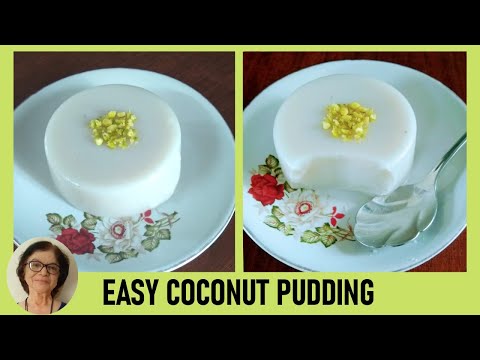 Easy 3 Ingredient Coconut Pudding Recipe / No agar agar#coconutmilk #pudding #coconutpudding