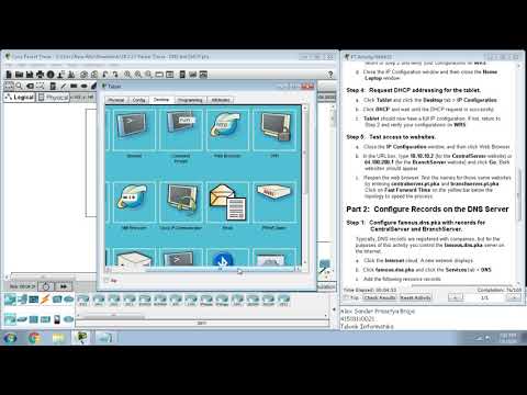10.2.2.7 Packet Tracer - DNS and DHCP #ProdiTIUMB
