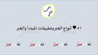 51 & صوت أنواع الخبر وتطبيقات المبتدأ والخبر image