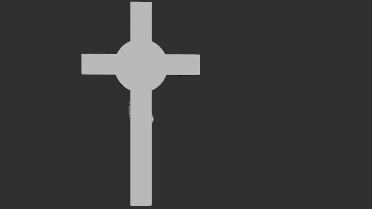 Crucifixion of Jesus Christ Cross Number 1 3D Print Model