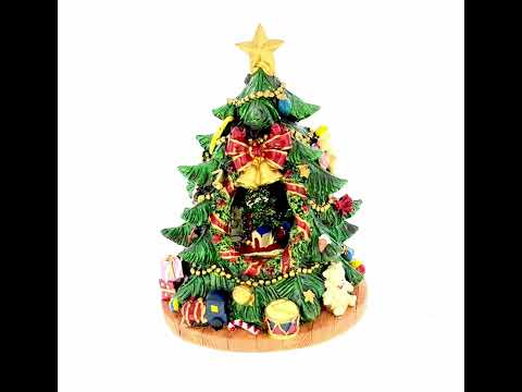 Whirling Melody Tabletop Tree: Spinning Musical Christmas Tree Figurine (PM-105)