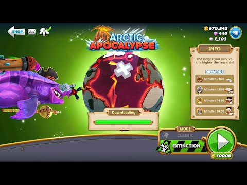 Hungry Shark World | DARK MAGIC SHARK (!!) | ARCTIC APOCALYPSE EXTINCTION SURVIVED!