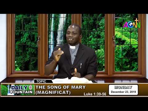 DAILY FOUNTAIN OF DECEMBER 23, 2019 - THE REV'D CANON BABAJIDE O. OLATUNBOSUN