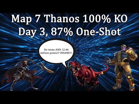 Corvus Glaive DESTROYS Map 7 Nameless Thanos, 100% Health Takedown, 87% Health One-Shot, No Items