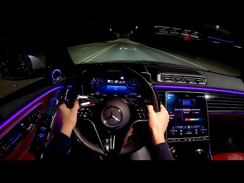 2021 Mercedes-Benz S580 - POV Night Drive (Binaural Audio)