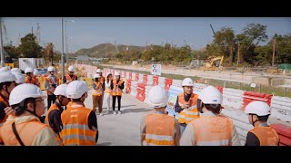 【鐵路迷初體驗】鐵路迷👀東鐵綫古洞站工地好興奮👷🏻Railway fans visit Kwu Tung Station construction site for the first time