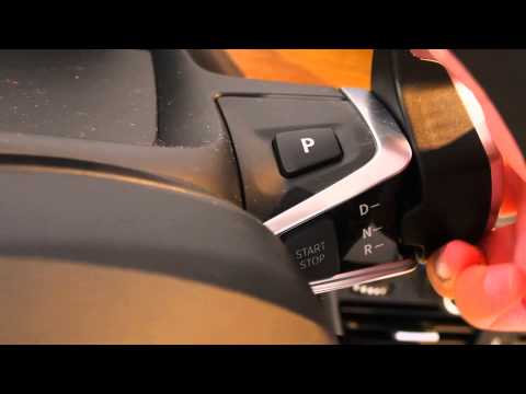 BMW i3 column-mounted shifter operation