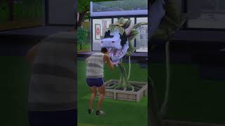 My sim got eaten by a Cow Plant! #shorts #thesims4