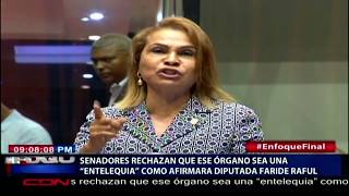 Senadores rechazan ese órgano sea una “entelequia” como afirmara diputada Faride Raful
