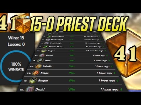 15-0 100% WR PRIEST AT TOP 50 LEGEND | Savjz Hearthstone