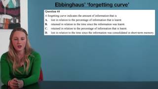VCE Psychology - Ebbinghaus' 'Forgetting Curve'
