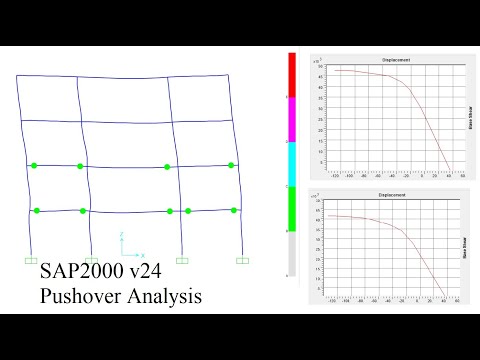 SAP2000 v24 tutorial : Pushover Analysis of an RC framed structure using higher modes