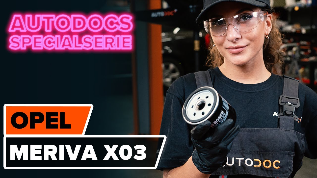 Byta motorolja och filter på Opel Meriva X03 – utbytesguide